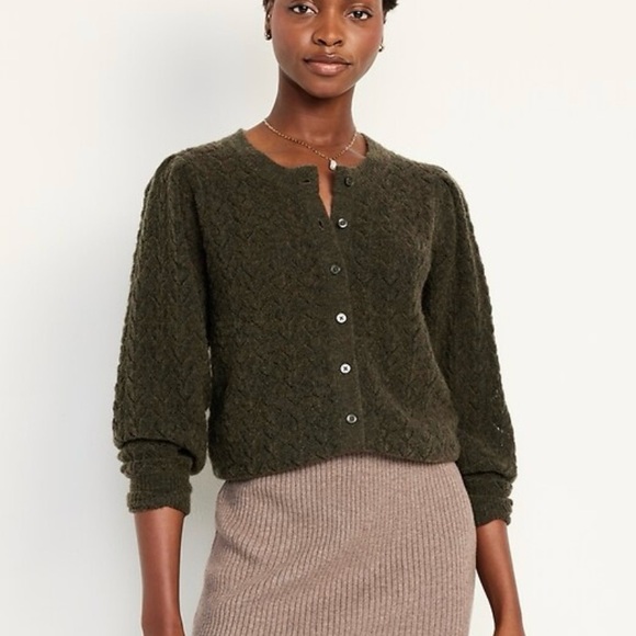 Old Navy Dark Green Cardigan Sweater - Picture 1 of 5